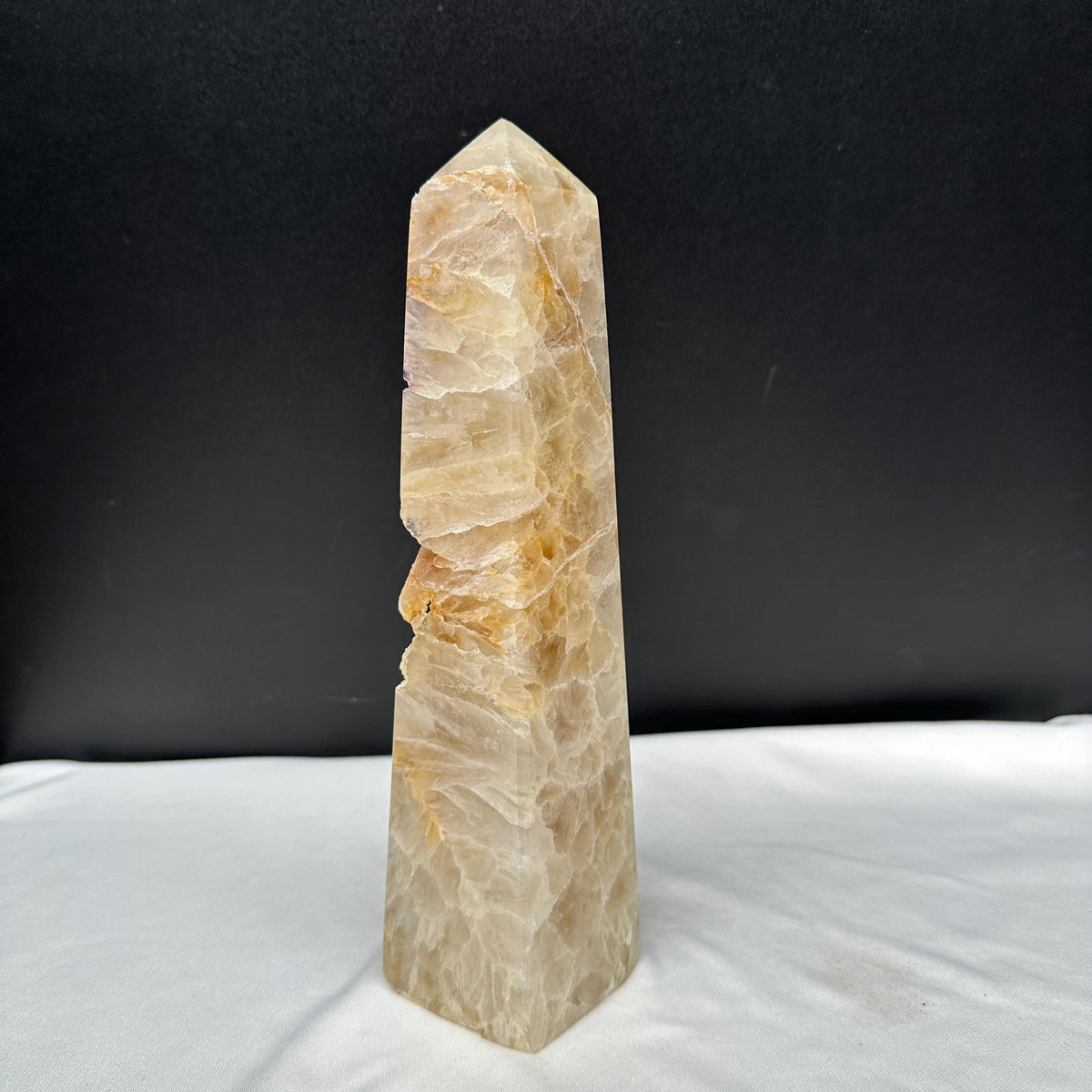 Large Agate Amethyst Geode Tower, Yellow Sugar Druzy Obelisk, Crystal Symbiosis Wand, Polished Brazilian Mineral Exact 3.09lb - view 7