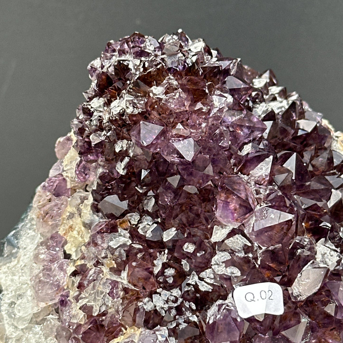 Large Amethyst Crystal Cluster, Rare Rutilated Quartz Symbiosis, Polished Purple Geode Freeform Mineral Specimen Exact 6.61lb - view 7