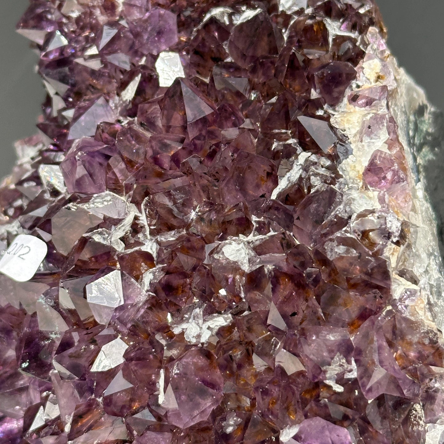 Large Amethyst Crystal Cluster, Rare Rutilated Quartz Symbiosis, Polished Purple Geode Freeform Mineral Specimen Exact 6.61lb
