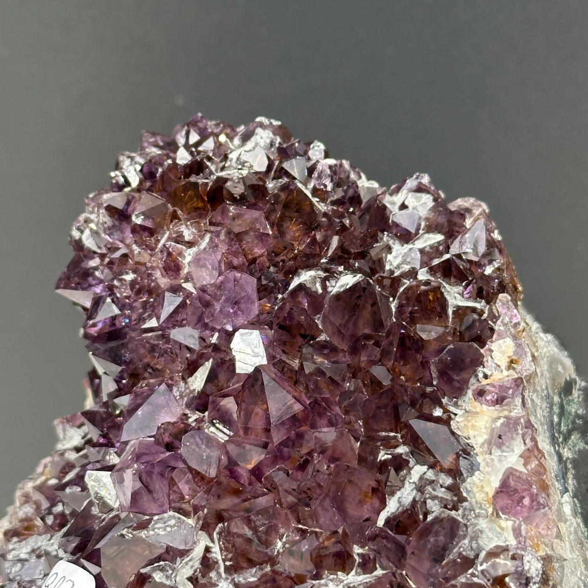 Large Amethyst Crystal Cluster, Rare Rutilated Quartz Symbiosis, Polished Purple Geode Freeform Mineral Specimen Exact 6.61lb - view 4
