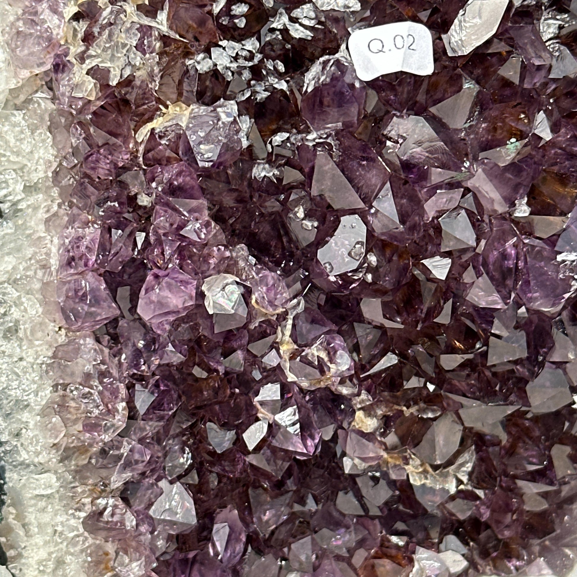 Large Amethyst Crystal Cluster, Rare Rutilated Quartz Symbiosis, Polished Purple Geode Freeform Mineral Specimen Exact 6.61lb - view 8