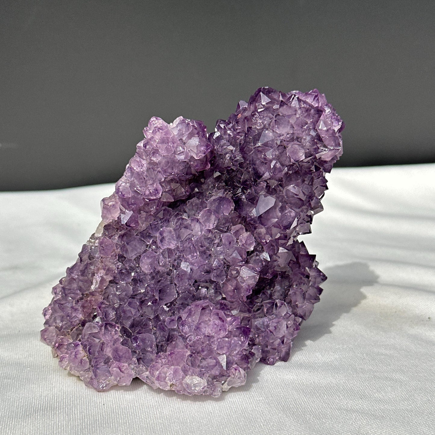 Unique Cactus Shape Amethyst Cluster, Raw Brazilian Purple Quartz Geode, Cut Mineral Specimen, Standing Crystal Decor Exact 1.9oz