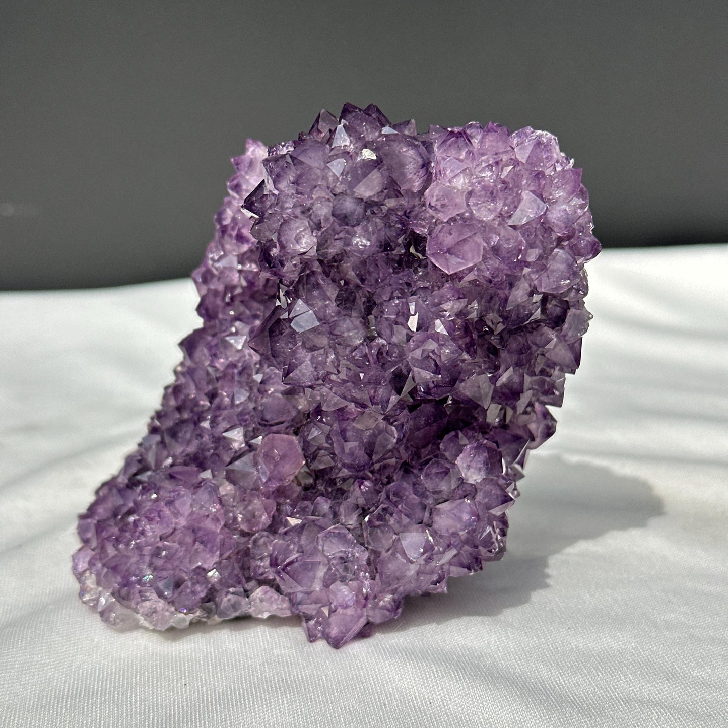 Unique Cactus Shape Amethyst Cluster, Raw Brazilian Purple Quartz Geode, Cut Mineral Specimen, Standing Crystal Decor Exact 1.9oz