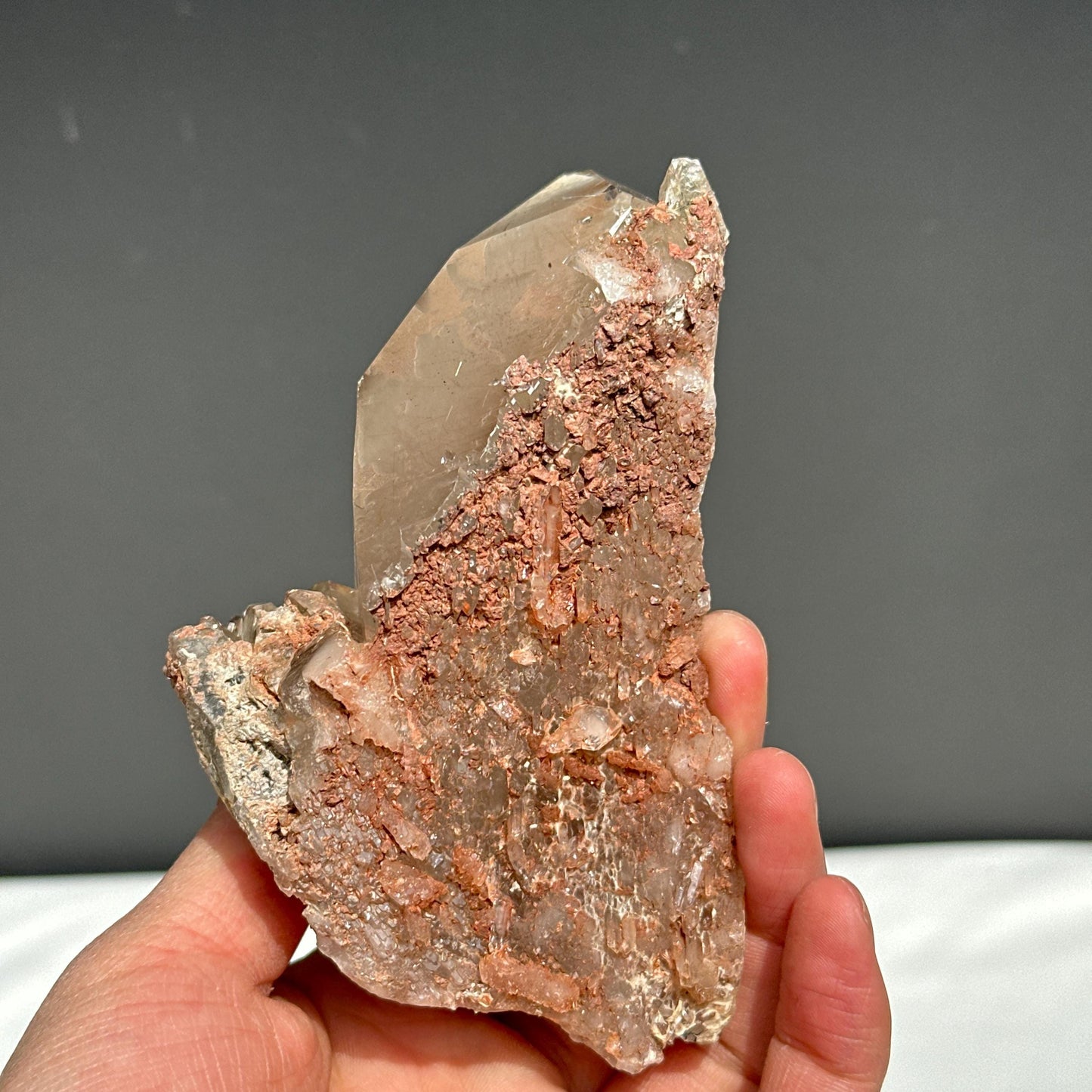 Raw Golden Rutilated Quartz Specimen with Stand, Northern Brazil Mine Crystal Point, Rutile Needles Wealth Stone Altar Decor Exact 0.88lb