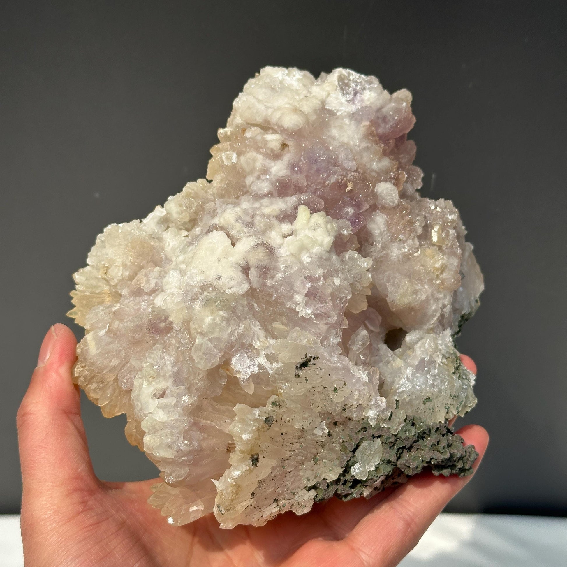 Rare Phantom Quartz Sugar Druzy Nest, Polished Brazilian Botryoidal Crystal Bowl, Raw Mineral Specimen Exact 2.2lb - view 6