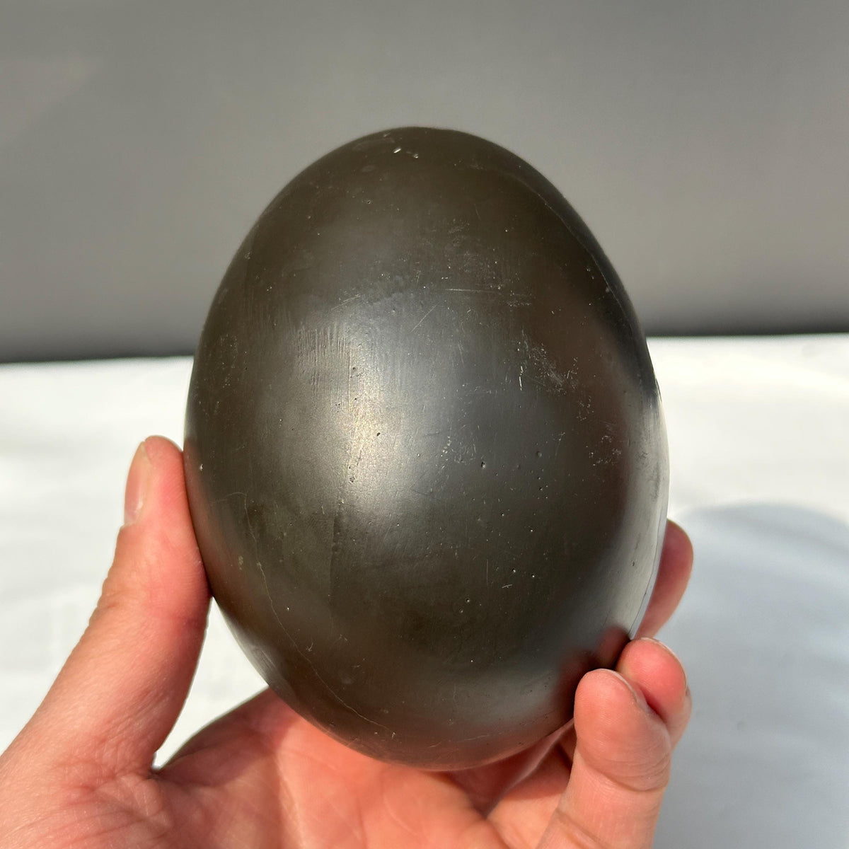 Special Offer Pink Amethyst Dragon Egg, Polished Uruguayan Crystal Geode with Free Stand, Pale Quartz Decor Exact Specimen 1.98lb - view 6
