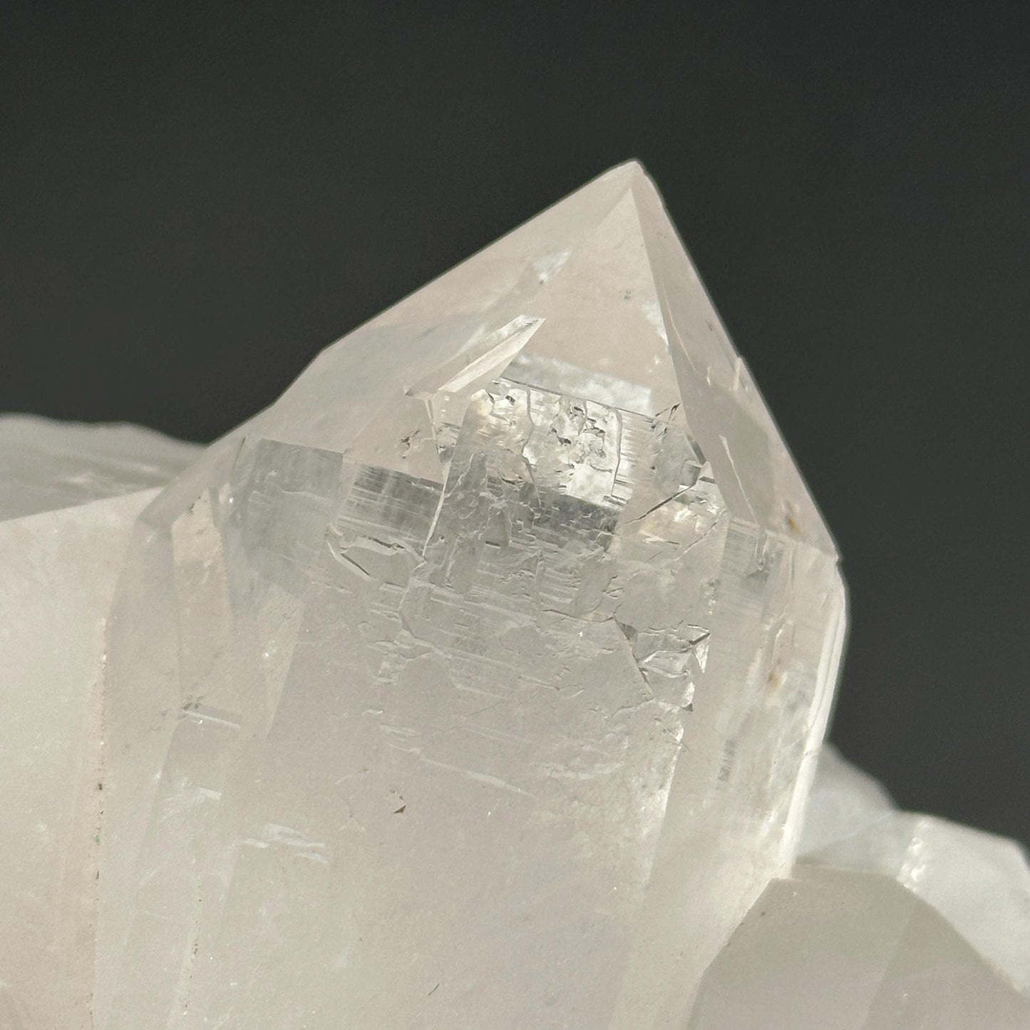 Minas Gerais White Quartz Cluster, Chunky Brazilian Clear Crystal Points, Lightly Polished Healing Mineral Specimen Exact 1.36lb - view 8