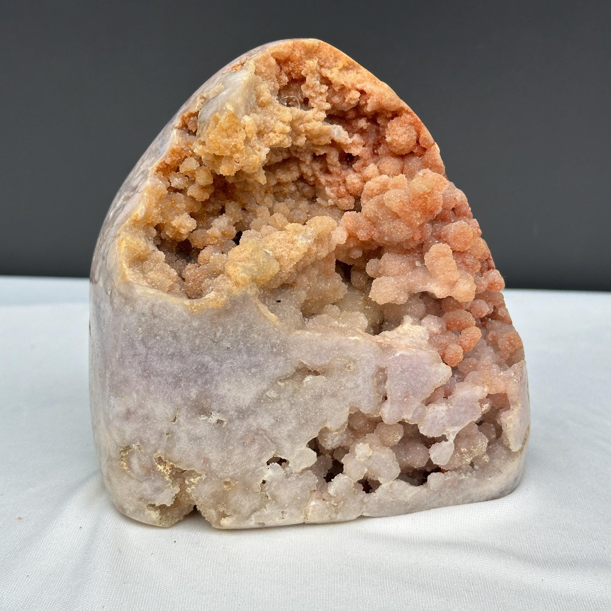 Rare Pink Amethyst Geode Tower, 3.1lb Large Brazilian Crystal Specimen, Polished Freeform with Druzy Cave, Aesthetic Room Decor Exact 1.4kg - view 9