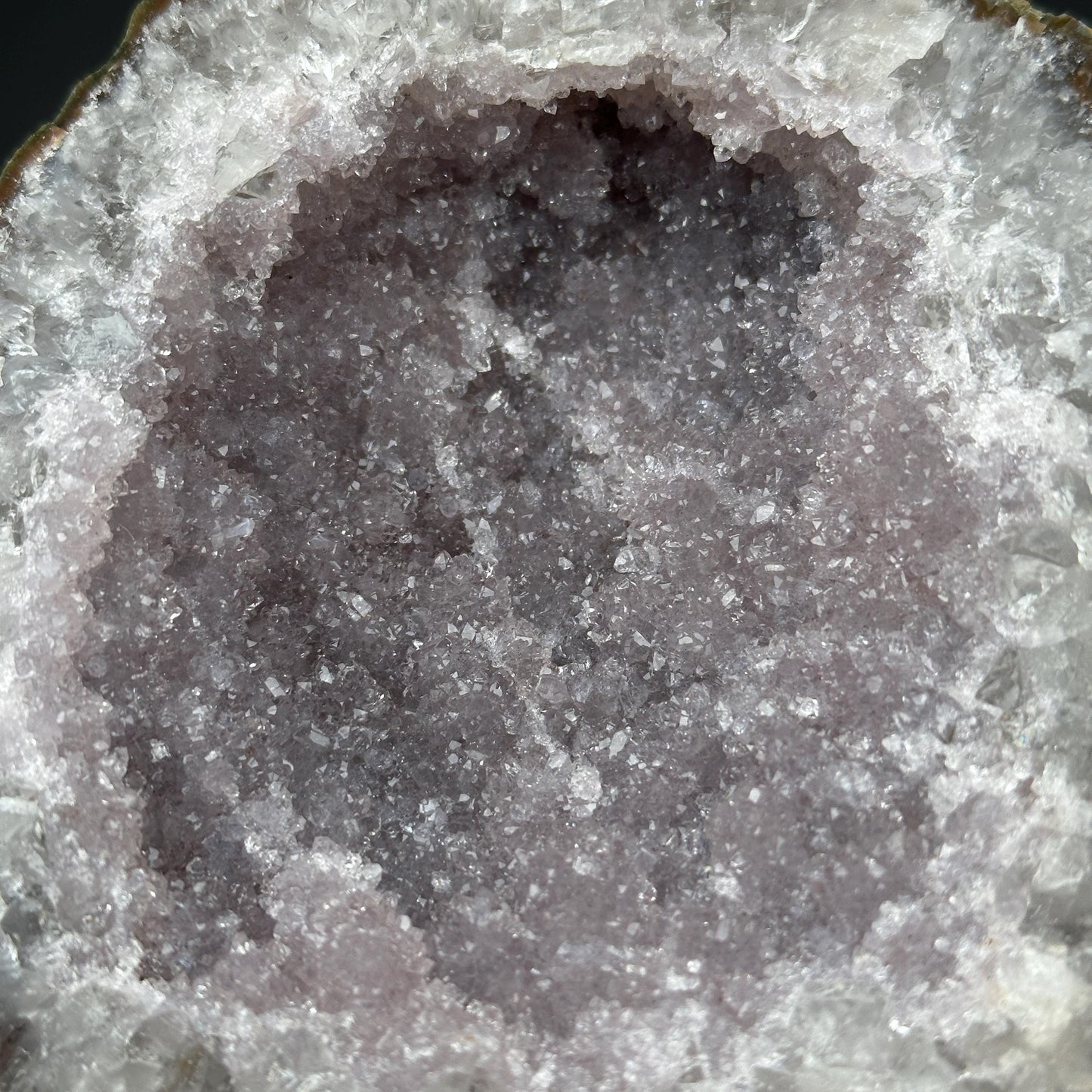 Lavender Amethyst Geode Bowl, Polished Brazilian Crystal Nest, Pale Purple Quartz Jewelry Dish, Healing Catchall Decor Exact 1.19lb - view 8