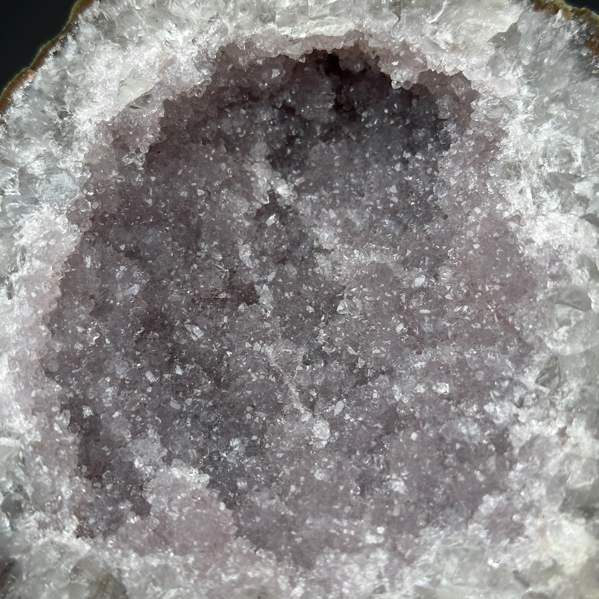 Lavender Amethyst Geode Bowl, Polished Brazilian Crystal Nest, Pale Purple Quartz Jewelry Dish, Healing Catchall Decor Exact 1.19lb - view 8