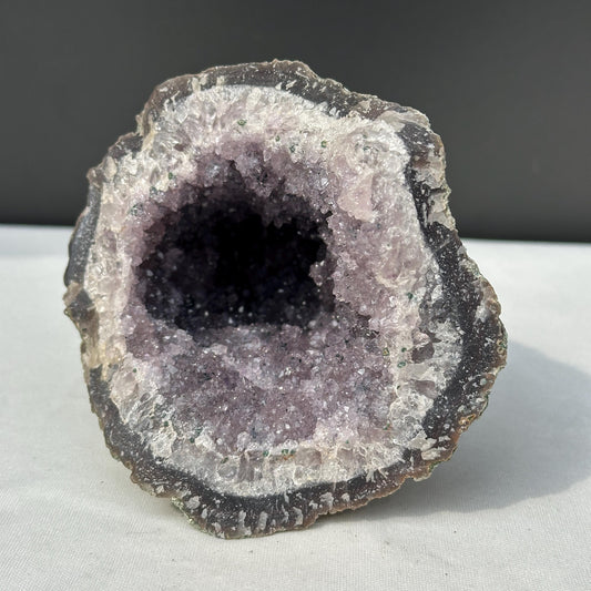 Large Brazilian Amethyst Geode Cave, Intact Purple Quartz Cluster, Lightly Polished Crystal Specimen, Altar Decor Exact 2.27lb