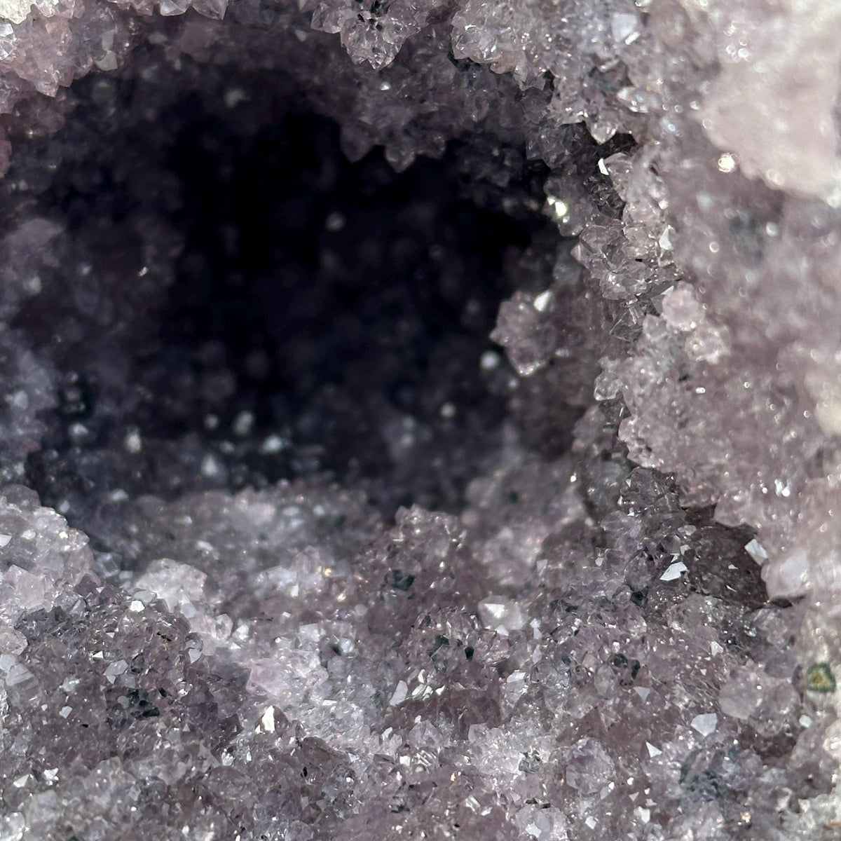 Large Brazilian Amethyst Geode Cave, Intact Purple Quartz Cluster, Lightly Polished Crystal Specimen, Altar Decor Exact 2.27lb - view 7