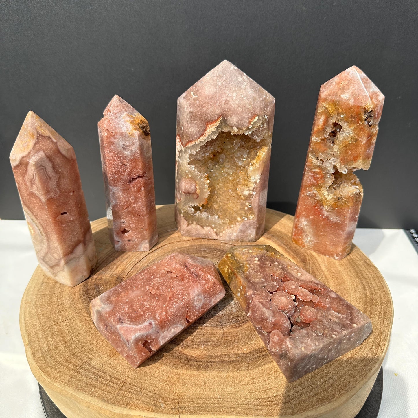 Natural Brazilian Pink Amethyst Crystal Point, Polished Pink Quartz Tower Wand, Heart Chakra Healing Decor Pick Exact Specimen A-F