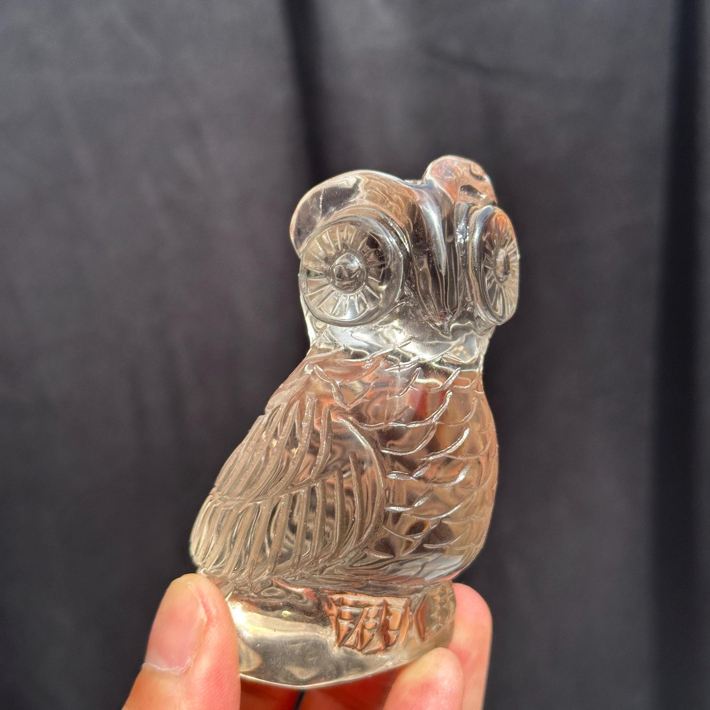Natural Clear & Smoky Quartz Owl Carving, Hand Carved Crystal Bird Sculpture, Witchy Familiar Altar Decor Pick Exact Specimen A-F - view 10