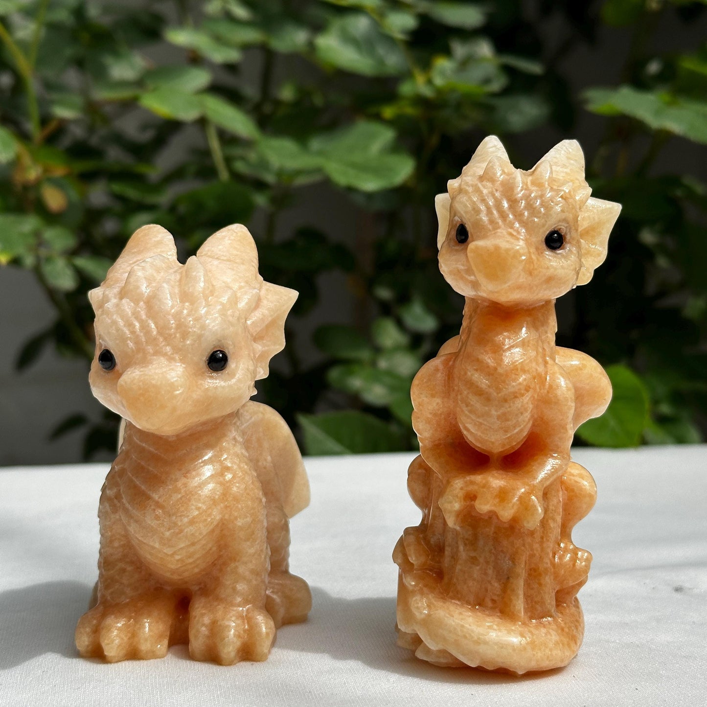 Cute Baby Dragon Carving, Natural Calcite & Picture Jasper Crystal Dragon Statue, Fantasy Decor Desk Pet Pick Exact Standing or Sitting