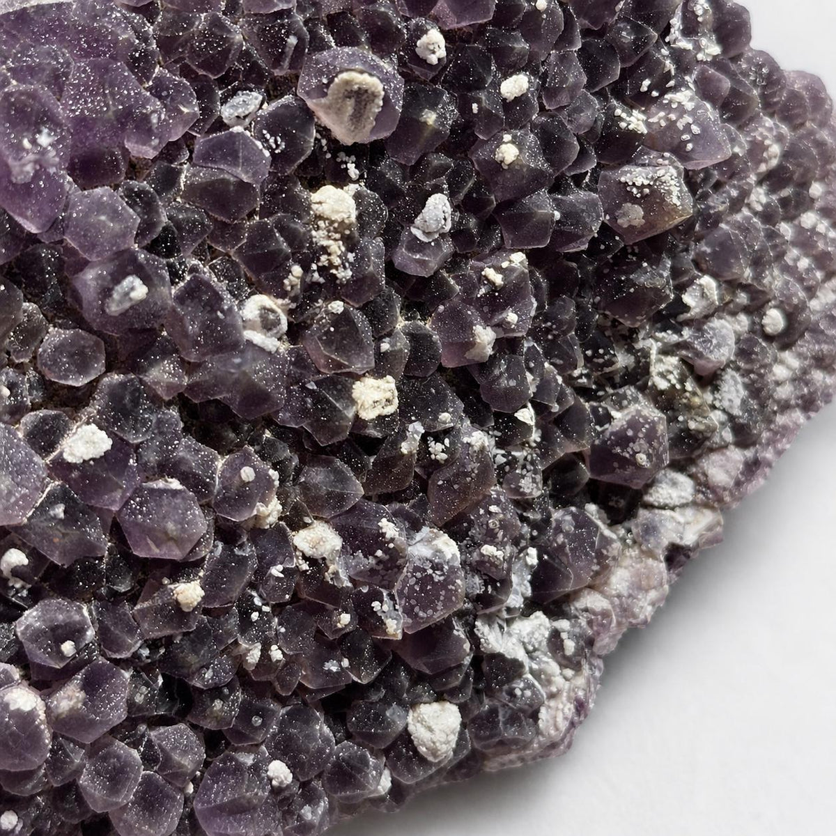 Brazilian Sugar Amethyst Druzy on Metal Stand, Natural Purple Amethyst Crystal Display, Large One of a Kind Specimen - view 10
