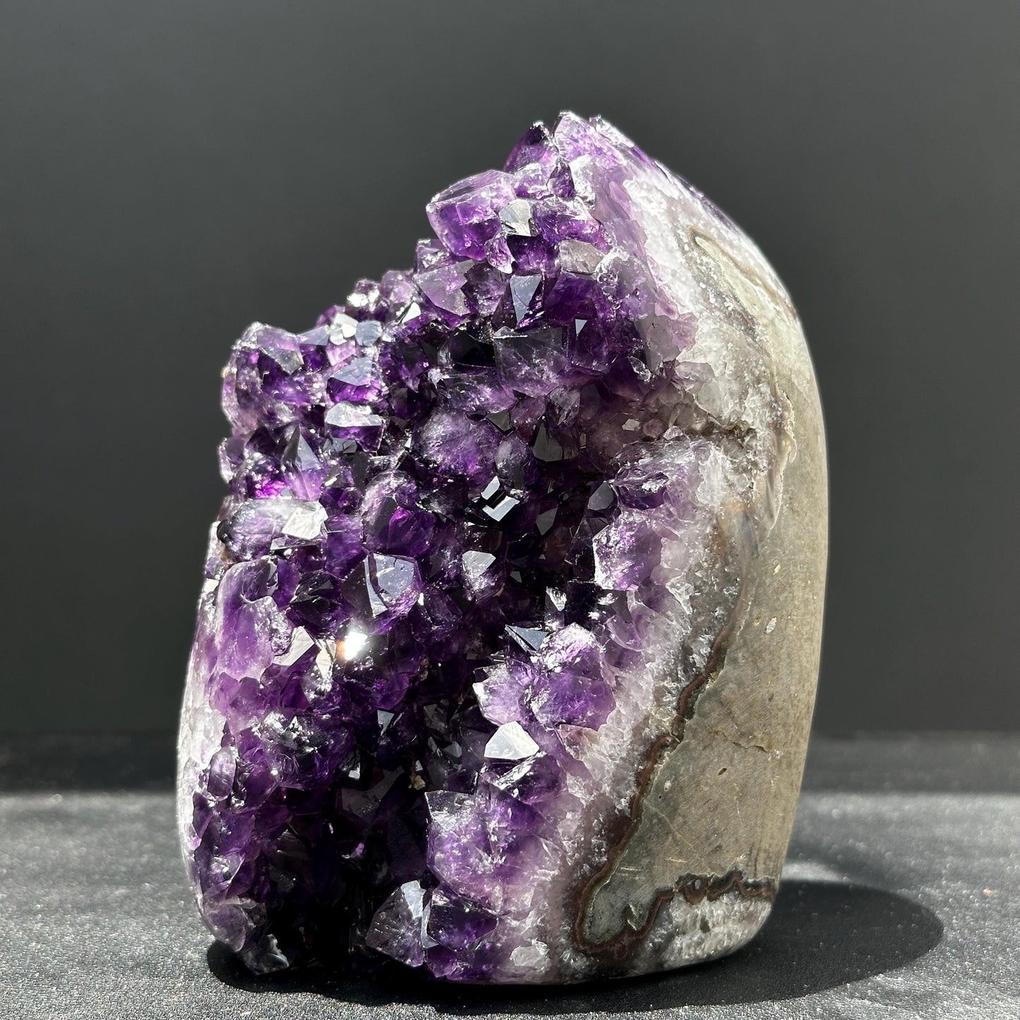 High Quality Uruguayan Amethyst Geode, Deep Purple Druzy Crystal Cave, Natural Amethyst Display Specimen, One of a Kind
