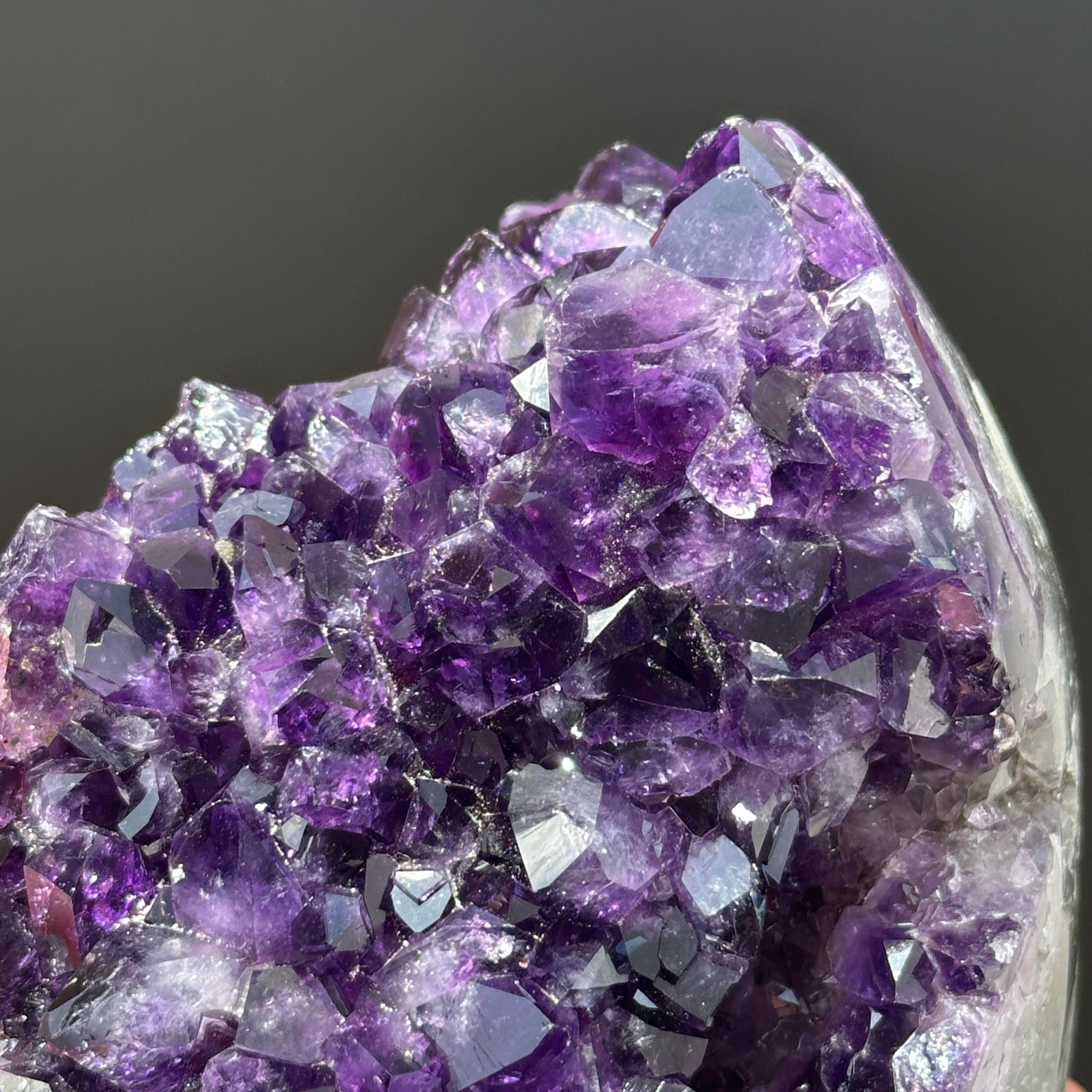 High Quality Uruguayan Amethyst Geode, Deep Purple Druzy Crystal Cave, Natural Amethyst Display Specimen, One of a Kind - view 10