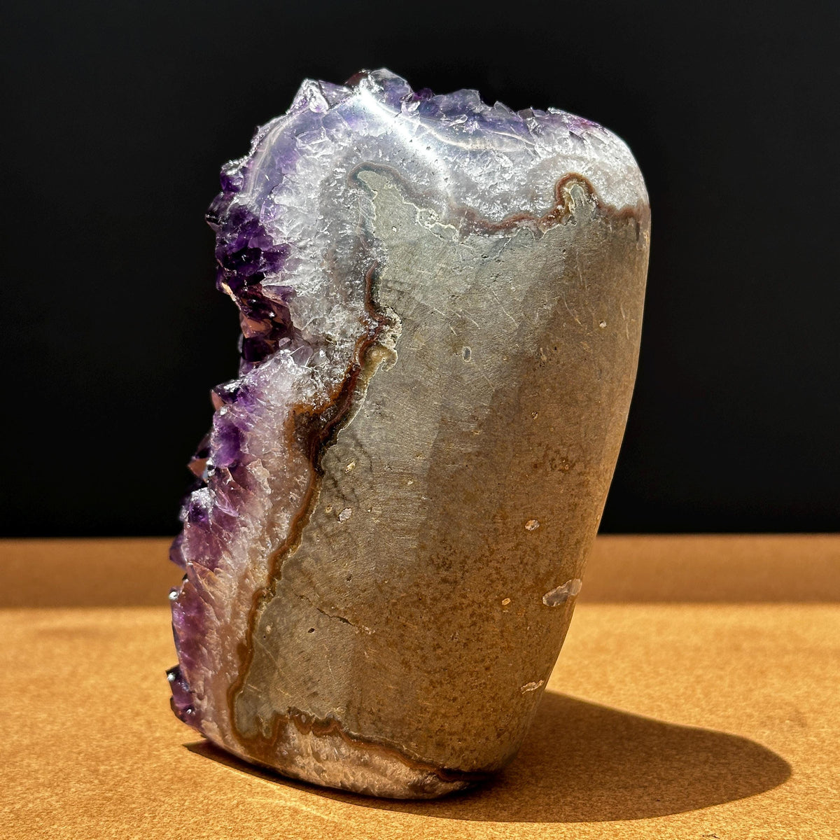 High Quality Uruguayan Amethyst Geode, Deep Purple Druzy Crystal Cave, Natural Amethyst Display Specimen, One of a Kind - view 9