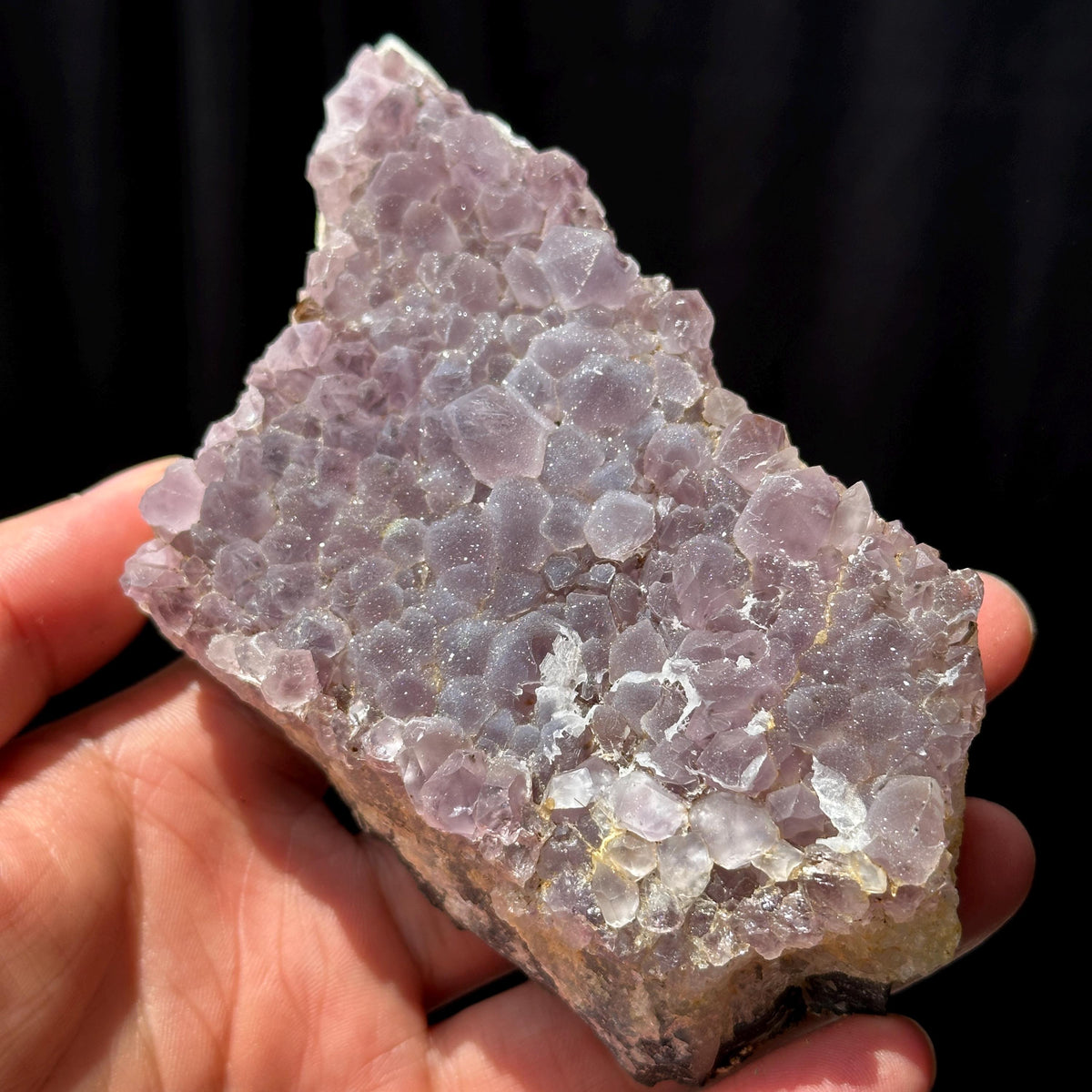 Brazilian Sugar Amethyst Druzy Specimen, Natural Purple Crystal Raw Stone with Free Stand, Pick Exact A-D - view 6