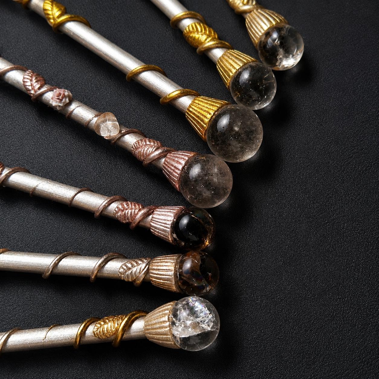 Crystal Magic Wand, Handmade Natural Crystal Reiki Wand, Witchy Altar Tool, Healing Wand, Spiritual Gift