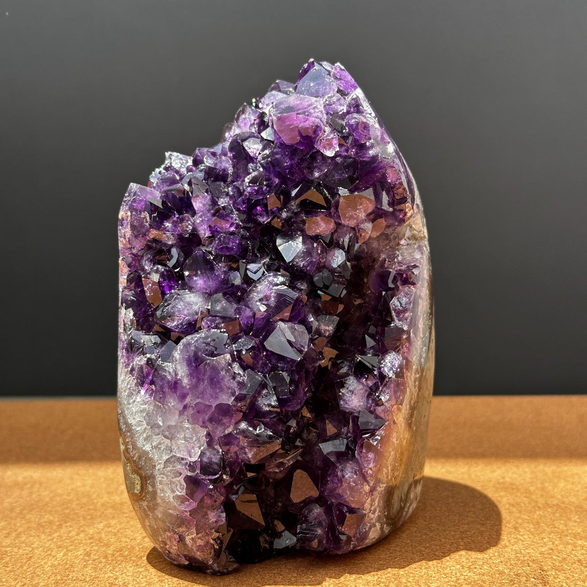 High Quality Uruguayan Amethyst Geode, Deep Purple Druzy Crystal Cave, Natural Amethyst Display Specimen, One of a Kind - view 4