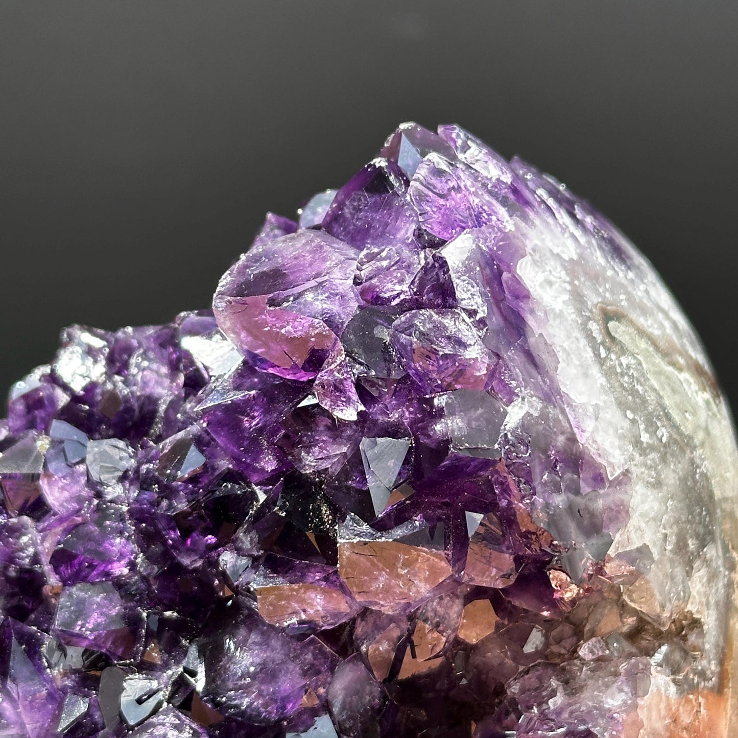 High Quality Uruguayan Amethyst Geode, Deep Purple Druzy Crystal Cave, Natural Amethyst Display Specimen, One of a Kind - view 6