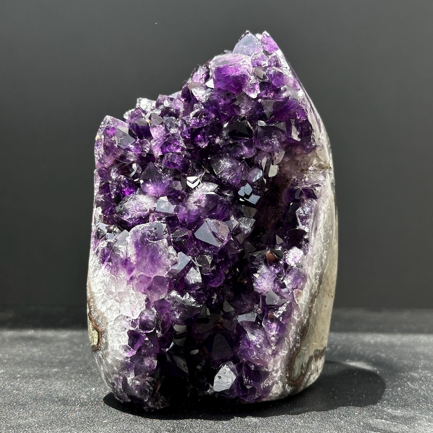 High Quality Uruguayan Amethyst Geode, Deep Purple Druzy Crystal Cave, Natural Amethyst Display Specimen, One of a Kind