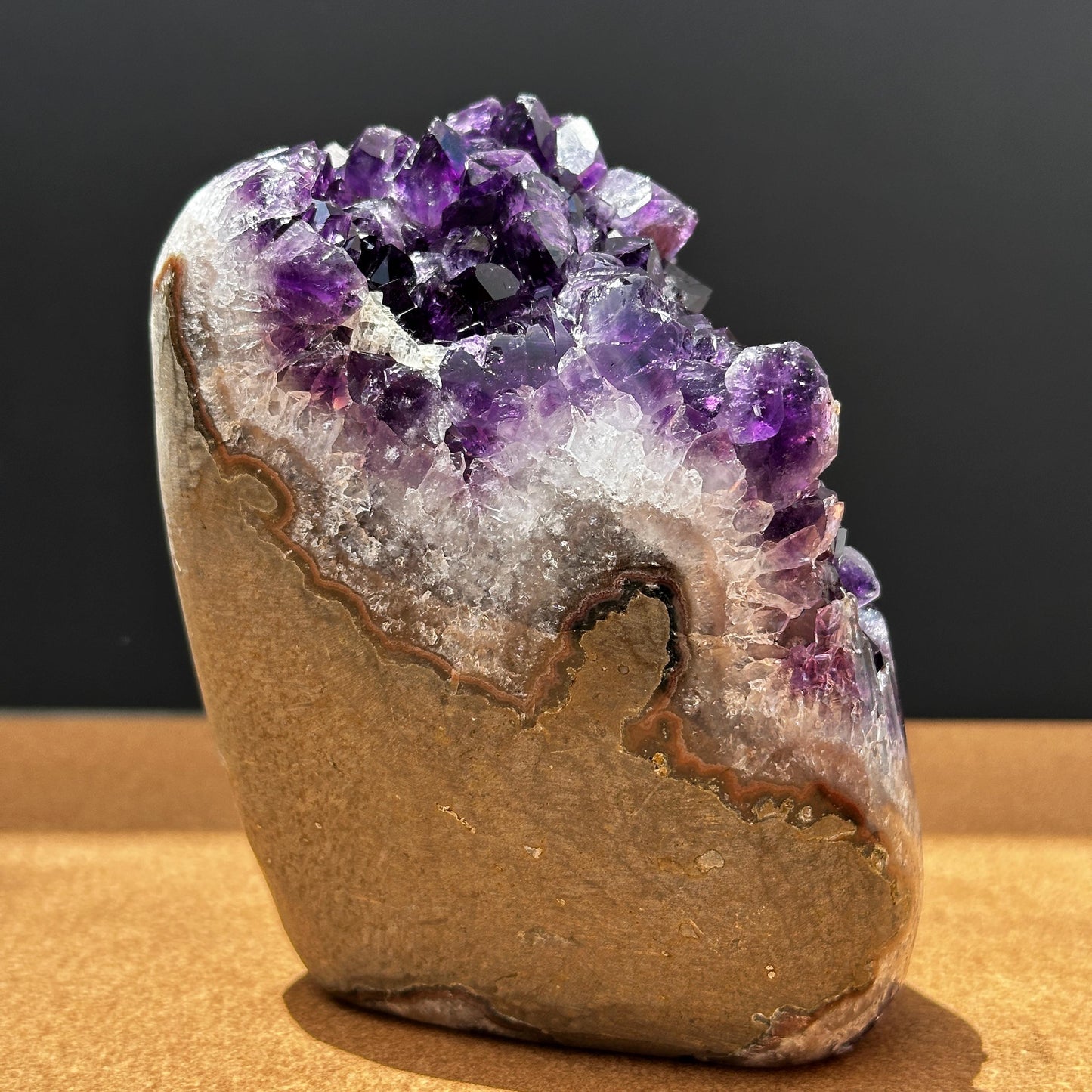 High Quality Uruguayan Amethyst Geode, Deep Purple Druzy Crystal Cave, Natural Amethyst Display Specimen, One of a Kind