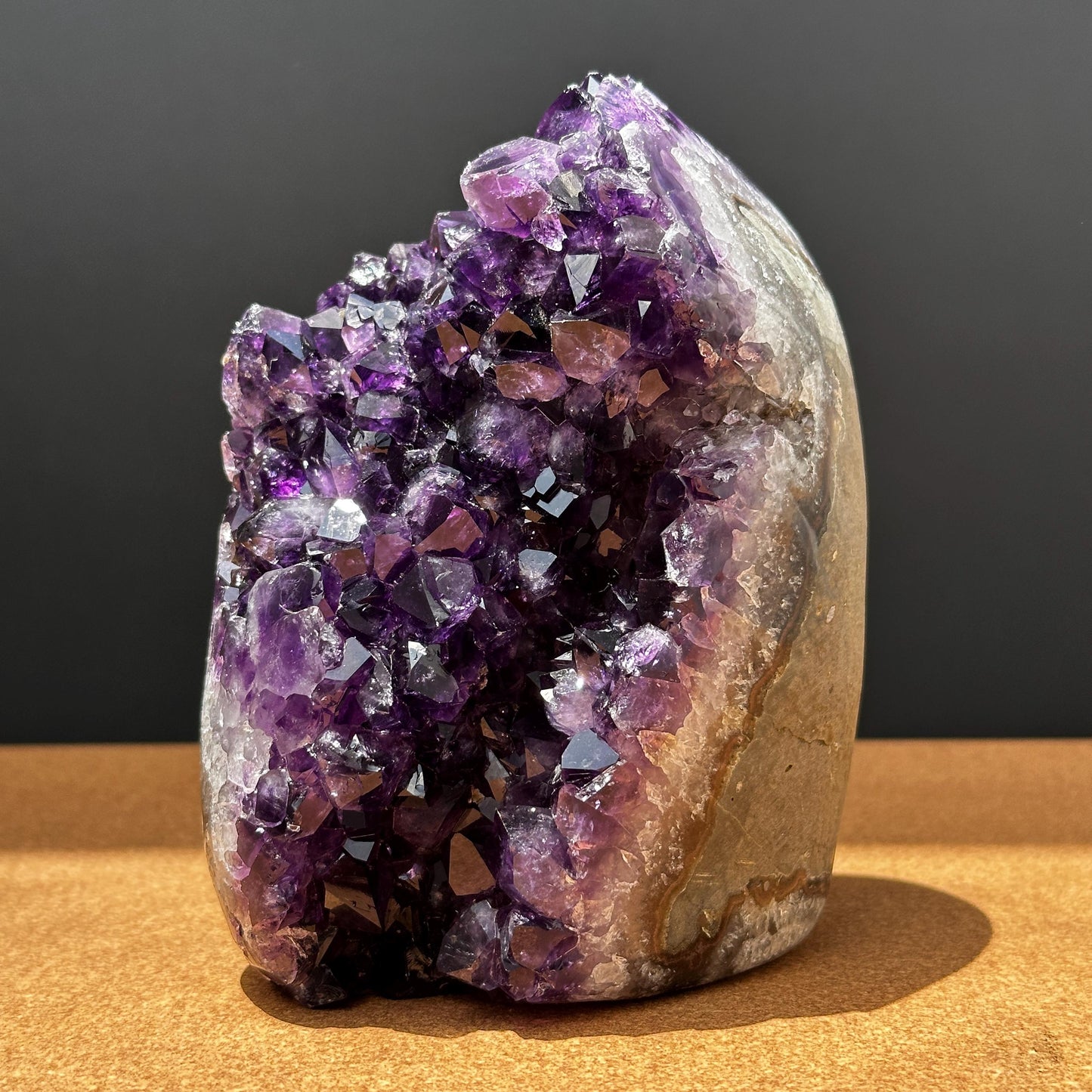 High Quality Uruguayan Amethyst Geode, Deep Purple Druzy Crystal Cave, Natural Amethyst Display Specimen, One of a Kind