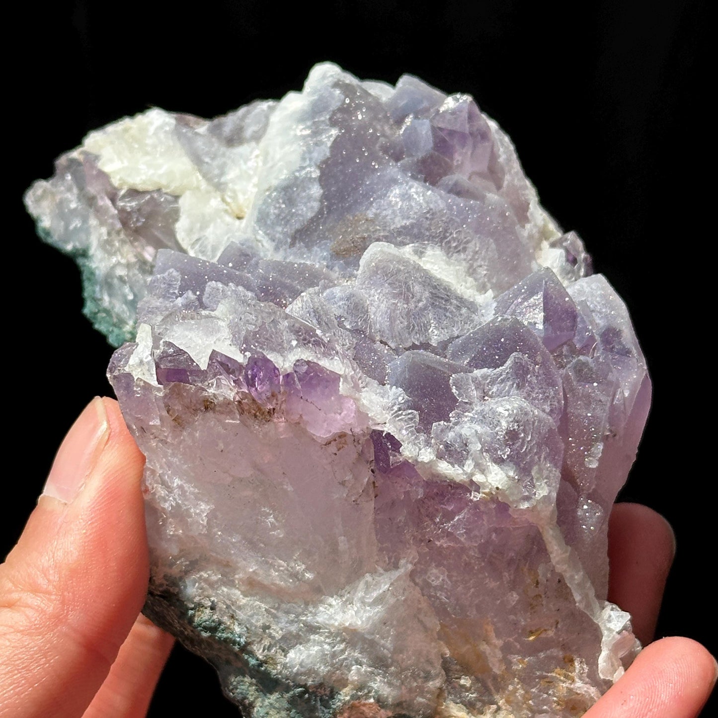 Brazilian Sugar Amethyst Druzy Specimen, Natural Purple Crystal Raw Stone with Free Stand, Pick Exact A-D - view 9