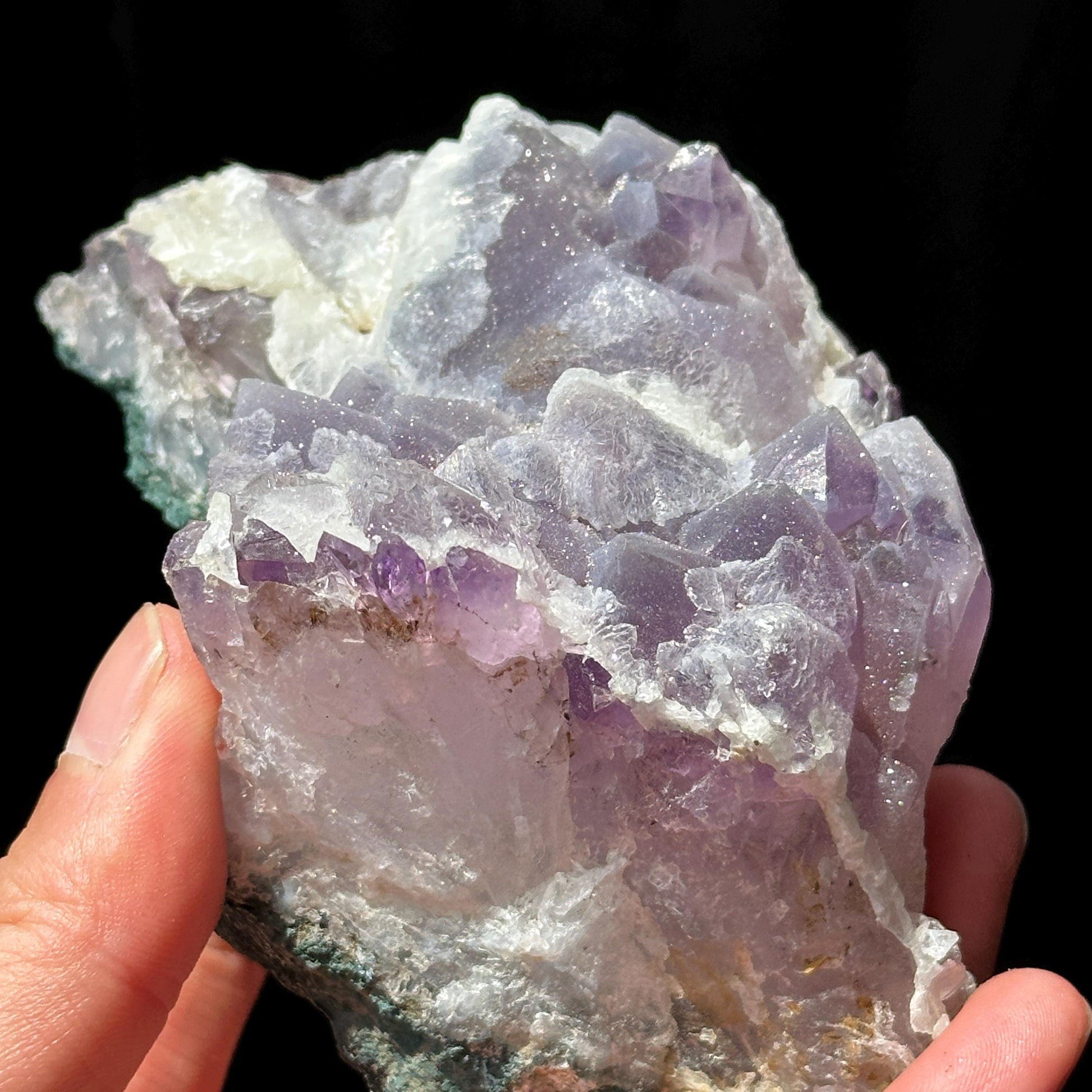 Brazilian Sugar Amethyst Druzy Specimen, Natural Purple Crystal Raw Stone with Free Stand, Pick Exact A-D - view 9