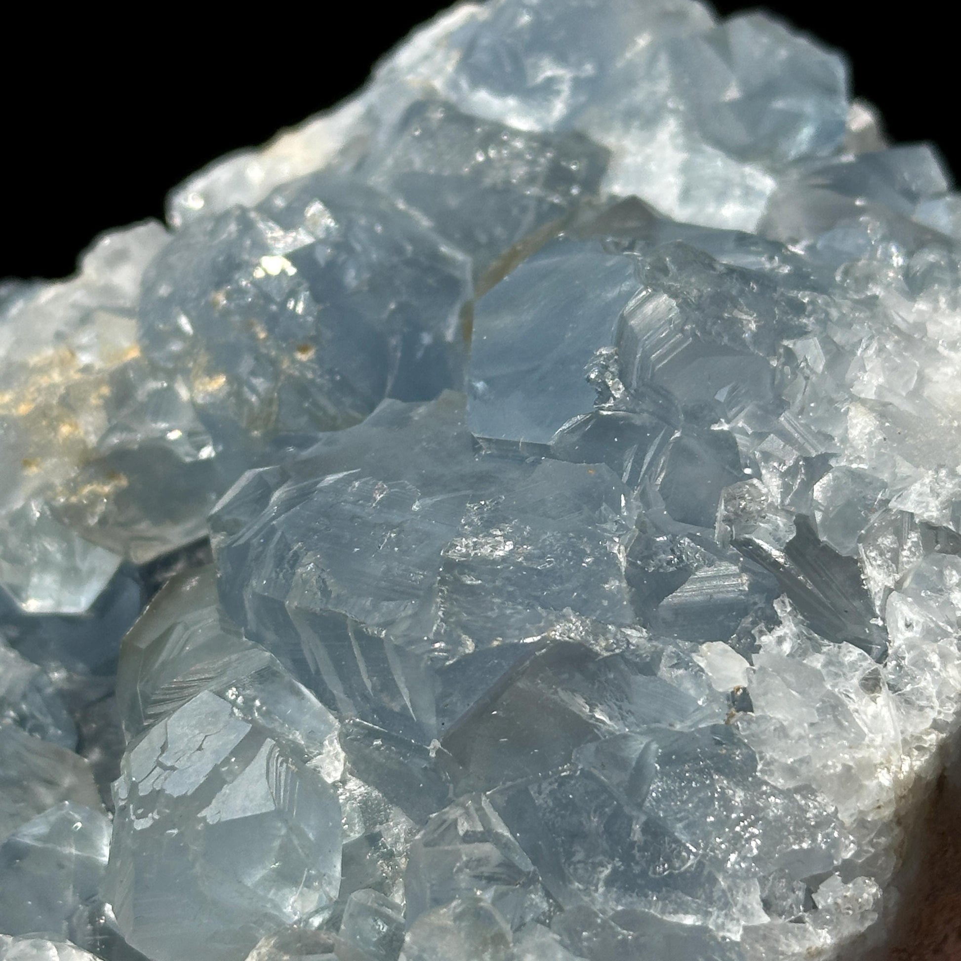 Celestite Crystal Cluster, Natural Blue Celestite Raw Stone with Free Stand, Mineral Specimen Pick Exact A-B - view 4