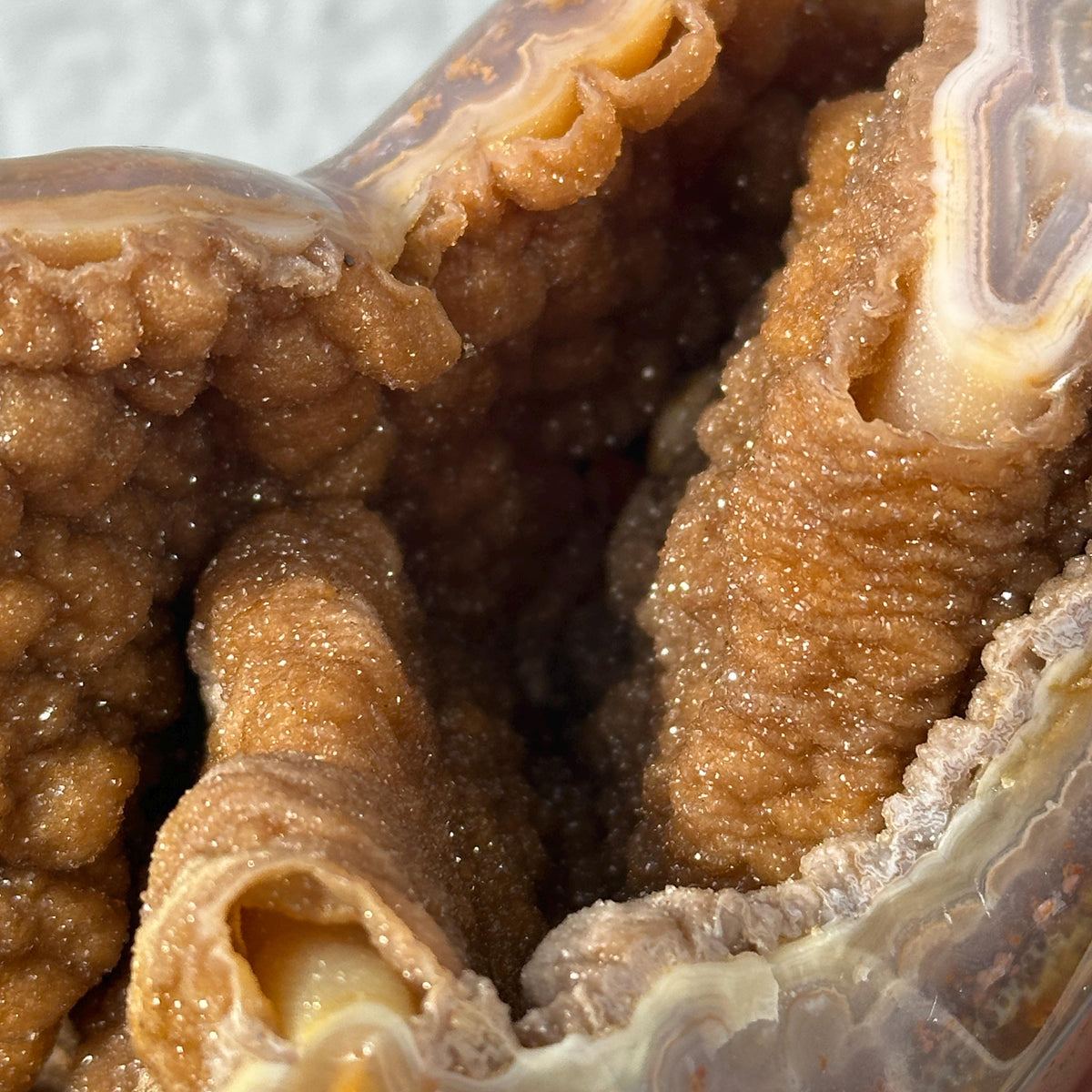 Large Brazilian Yellow Druzy Heart, Natural Agate Crystal Geode, One of a Kind Sugar Druzy Heart Decor, Exact Piece - view 5