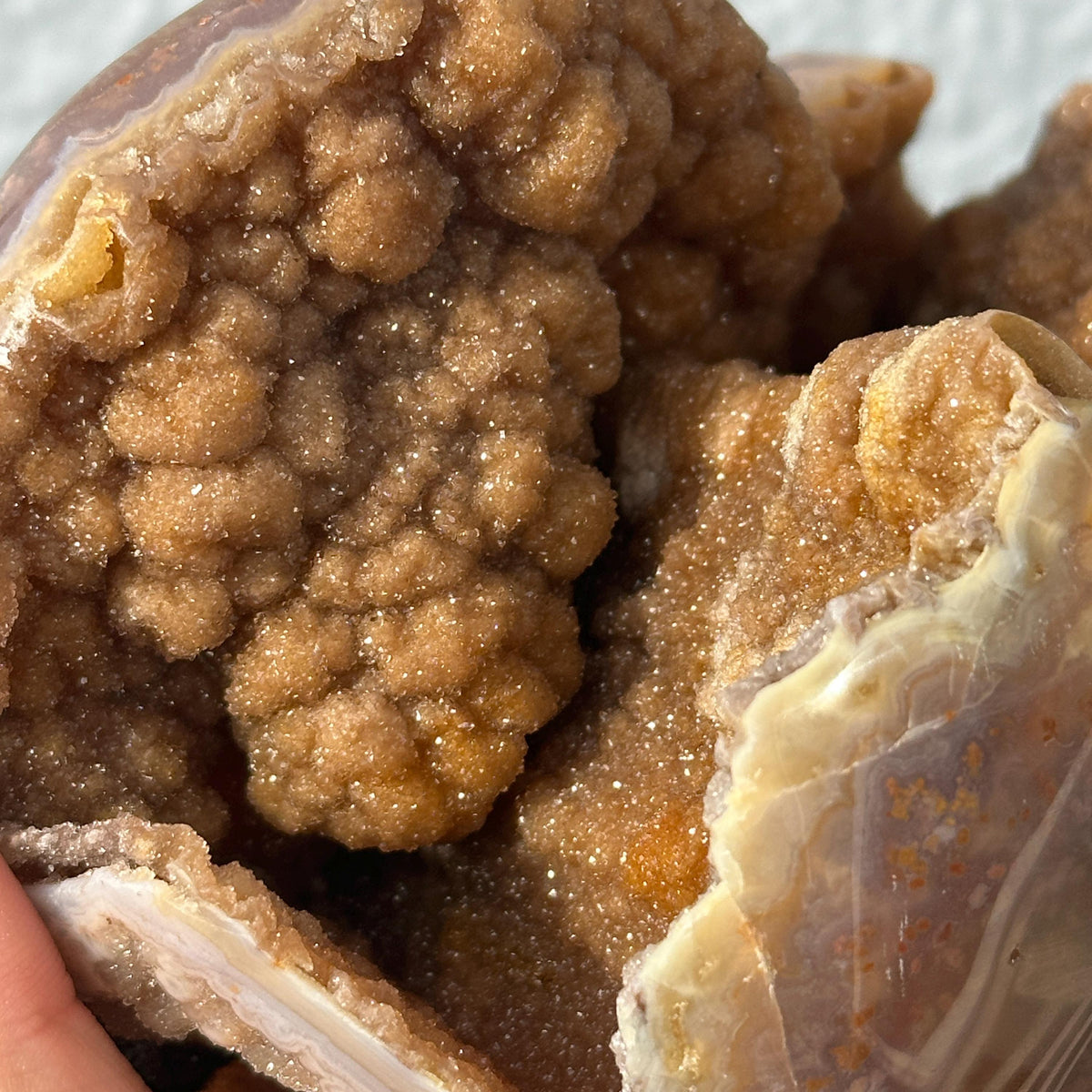 Large Brazilian Yellow Druzy Heart, Natural Agate Crystal Geode, One of a Kind Sugar Druzy Heart Decor, Exact Piece - view 4