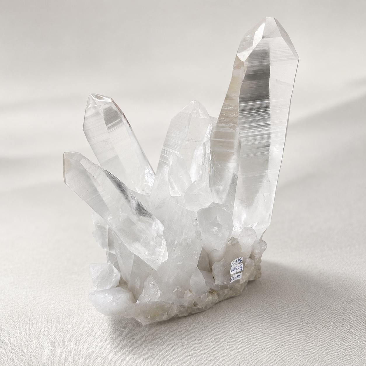 Large Lemurian Quartz Cluster, Clear Crystal Point Display, Natural Brazilian Quartz Specimen, One of a Kind Decor - view 3