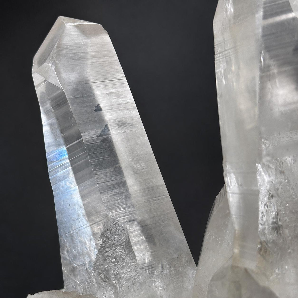 Large Lemurian Quartz Cluster, Clear Crystal Point Display, Natural Brazilian Quartz Specimen, One of a Kind Decor - view 7