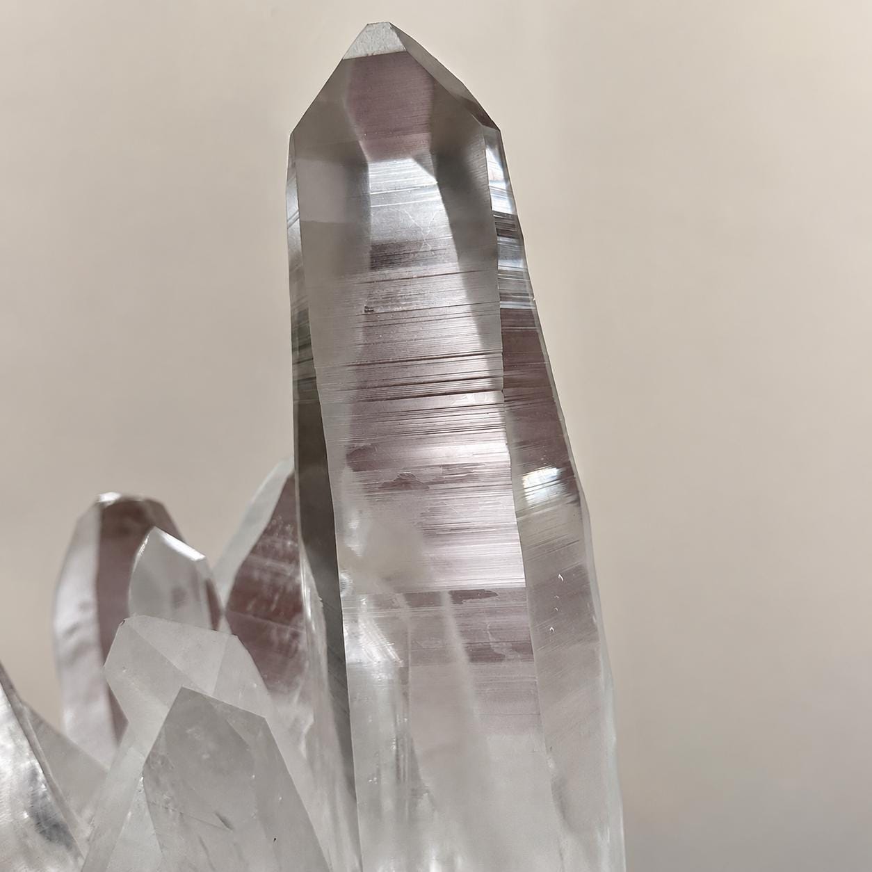 Large Lemurian Quartz Cluster, Clear Crystal Point Display, Natural Brazilian Quartz Specimen, One of a Kind Decor - view 8