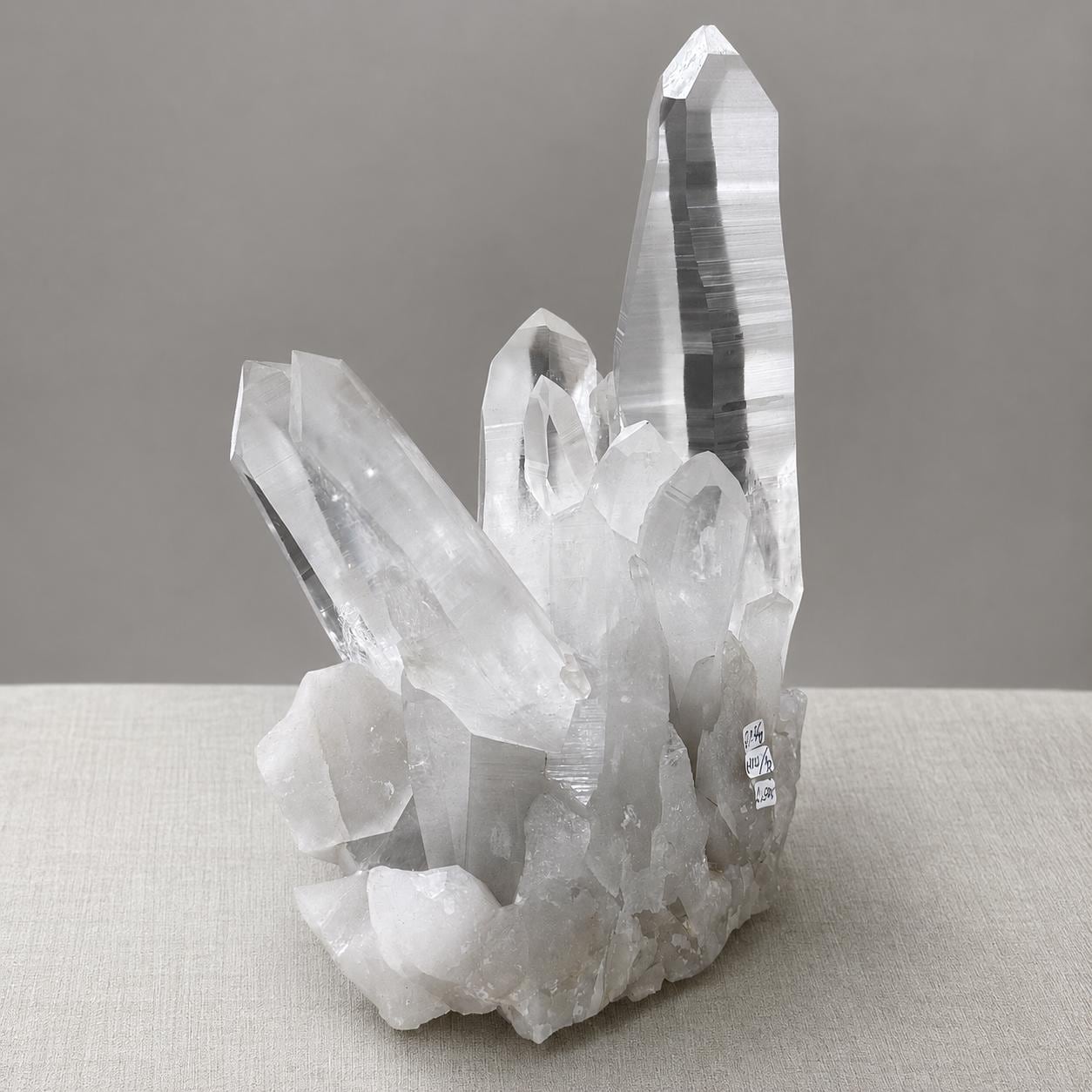 Large Lemurian Quartz Cluster, Clear Crystal Point Display, Natural Brazilian Quartz Specimen, One of a Kind Decor - view 1