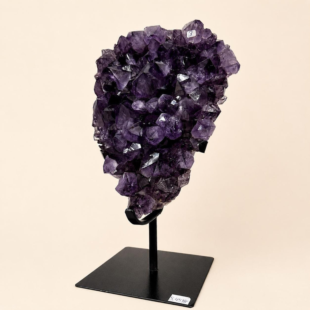 Large Brazilian Amethyst Display Specimen, Natural Purple Crystal Mineral Decor, Raw Amethyst Geode Statement Piece, Exact Piece - view 1