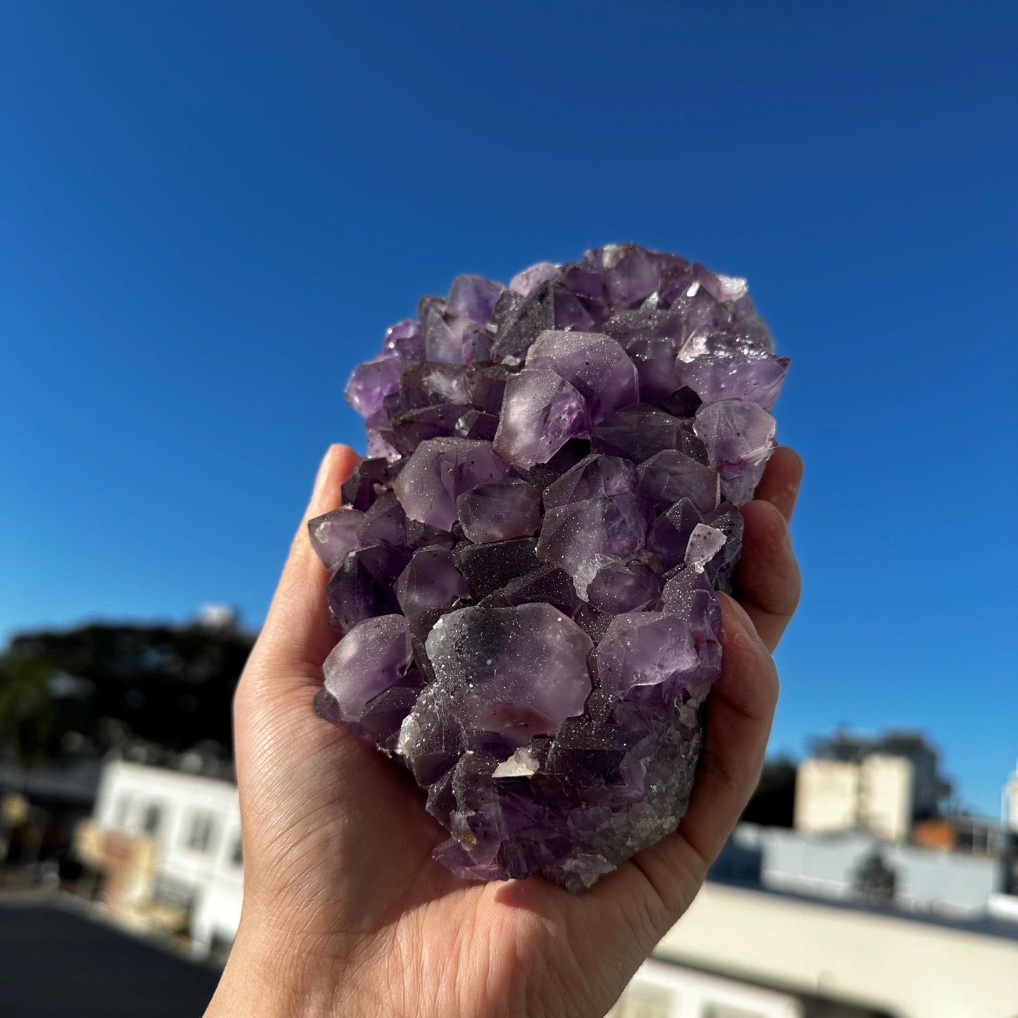 Brazilian Sugar Amethyst Druzy Specimen, Very Sparkly Purple Crystal Raw Stone, FedEx from Brazil Pick Exact A-B