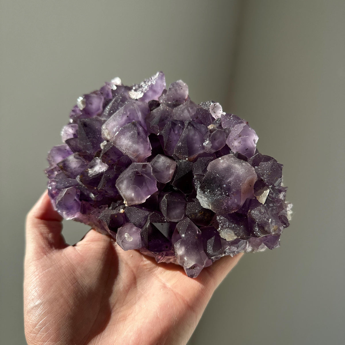 Brazilian Sugar Amethyst Druzy Specimen, Very Sparkly Purple Crystal Raw Stone, FedEx from Brazil Pick Exact A-B - view 5