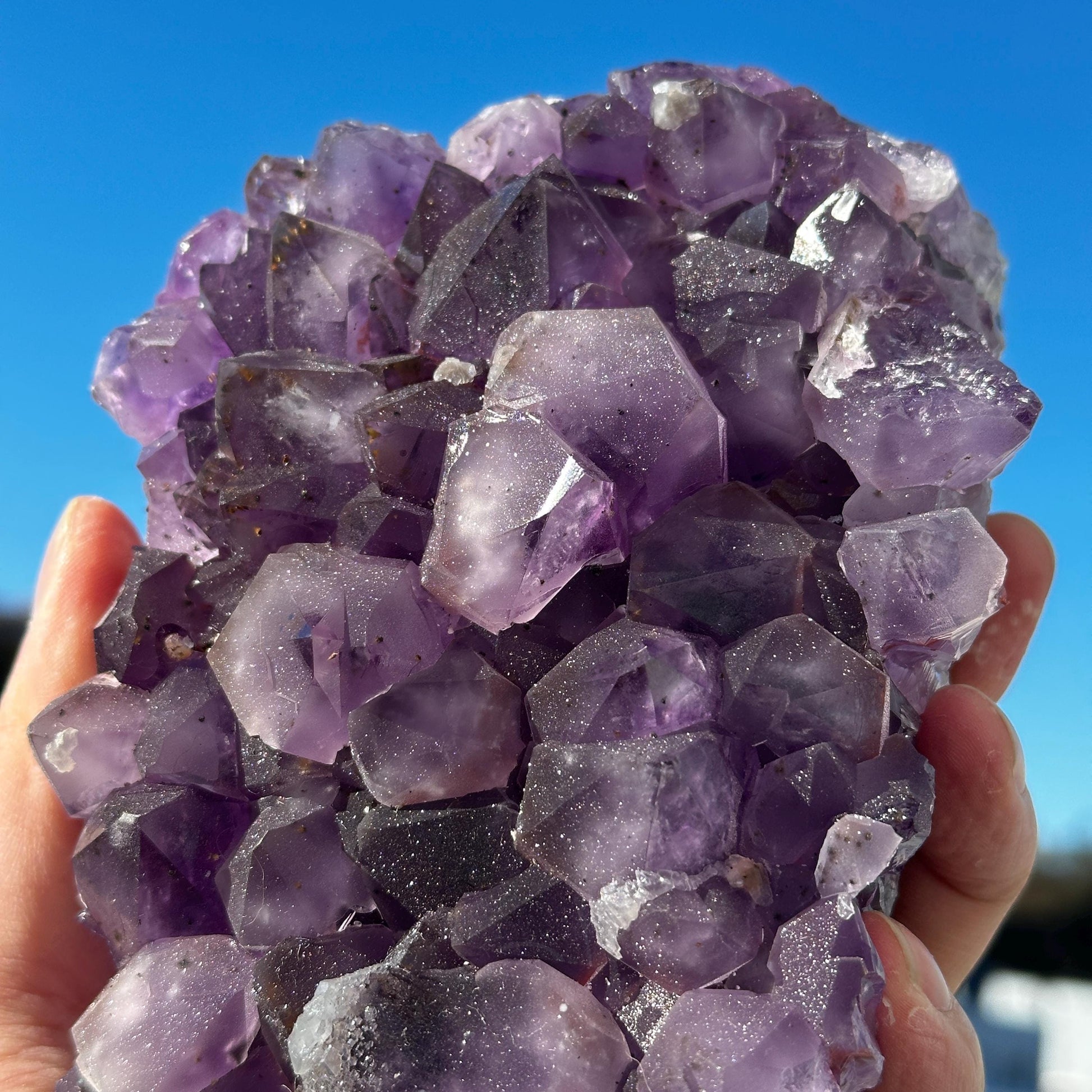 Brazilian Sugar Amethyst Druzy Specimen, Very Sparkly Purple Crystal Raw Stone, FedEx from Brazil Pick Exact A-B - view 8