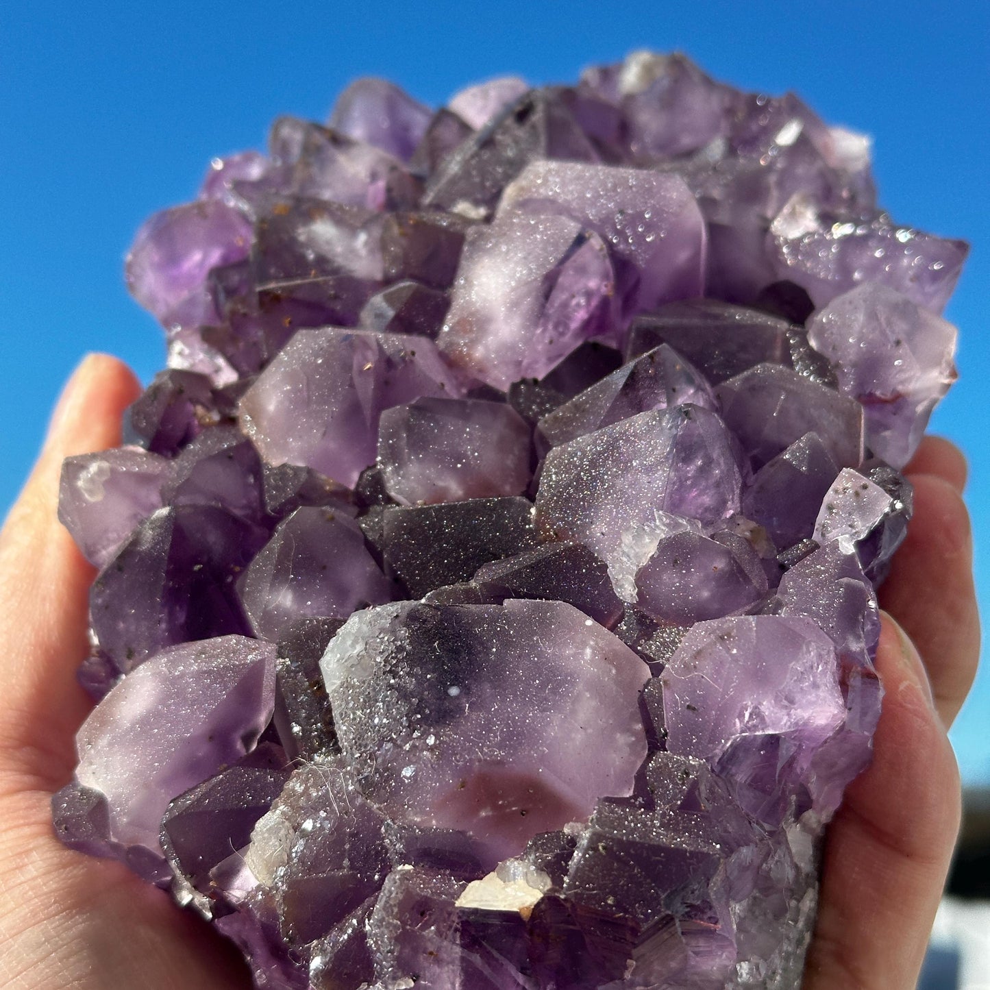 Brazilian Sugar Amethyst Druzy Specimen, Very Sparkly Purple Crystal Raw Stone, FedEx from Brazil Pick Exact A-B - view 6