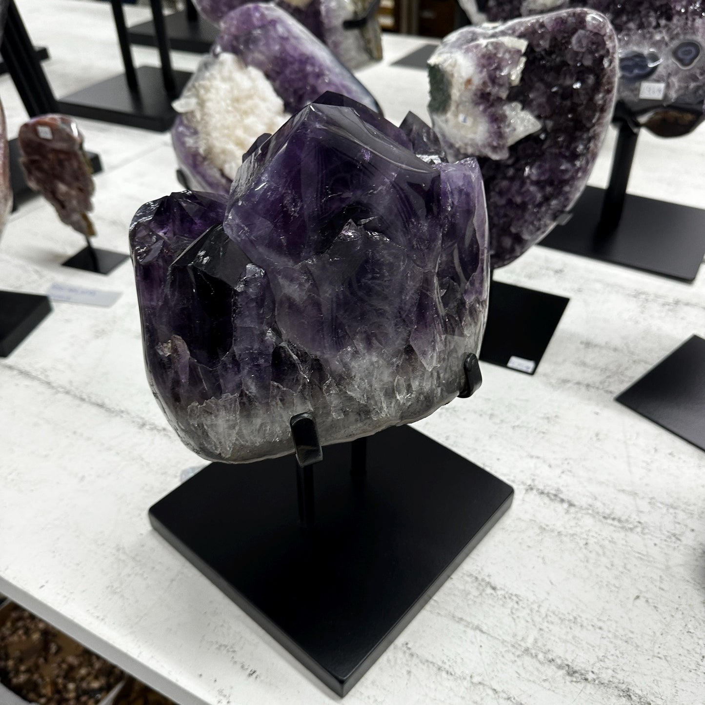 Extra Large Brazilian Amethyst Display Specimen, Natural Purple Crystal Cluster Decor, One of a Kind Statement Piece - view 6