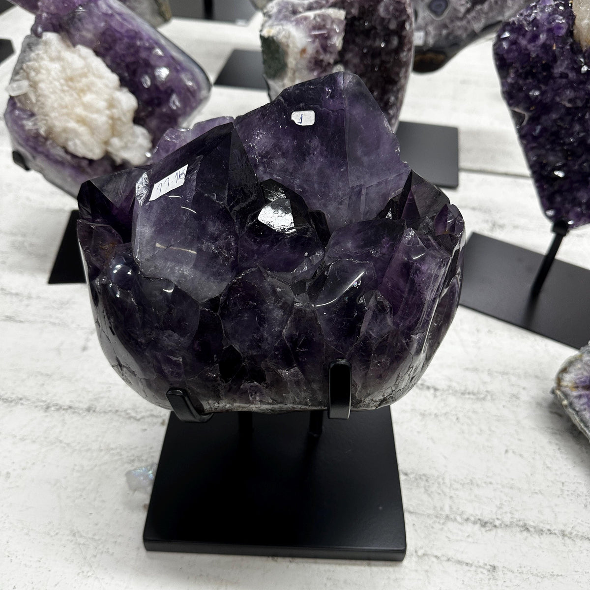 Extra Large Brazilian Amethyst Display Specimen, Natural Purple Crystal Cluster Decor, One of a Kind Statement Piece - view 5