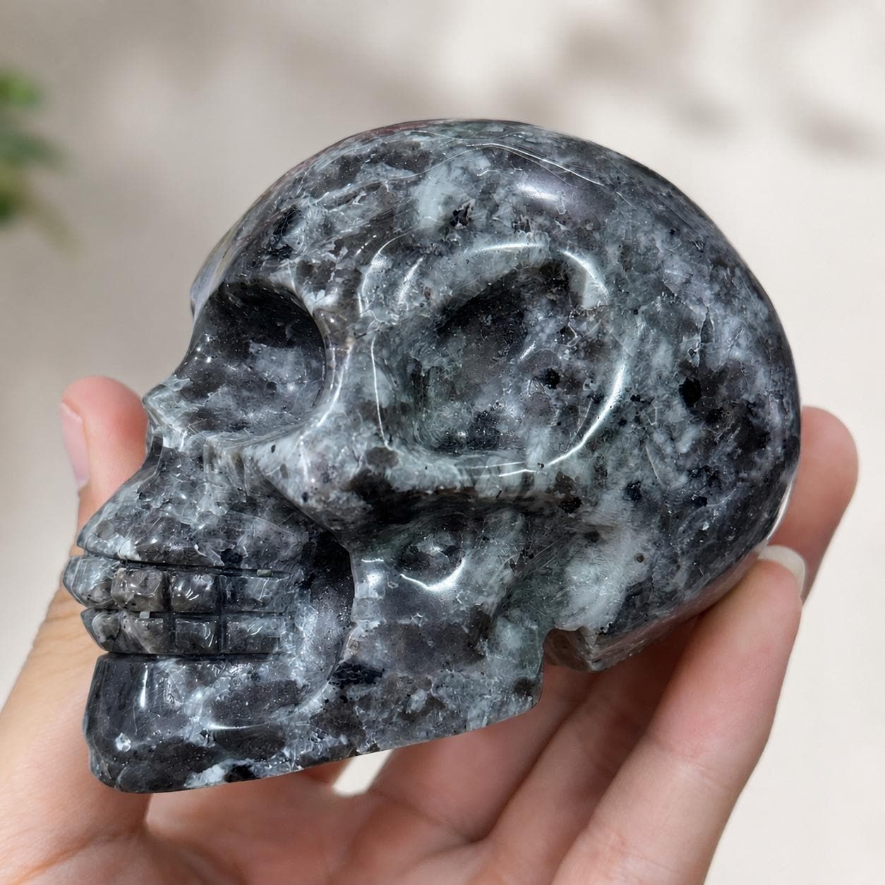 Fire Stone Skull Carving, Natural Flame Crystal Skull, Gothic Crystal Decor, Halloween Altar Gift