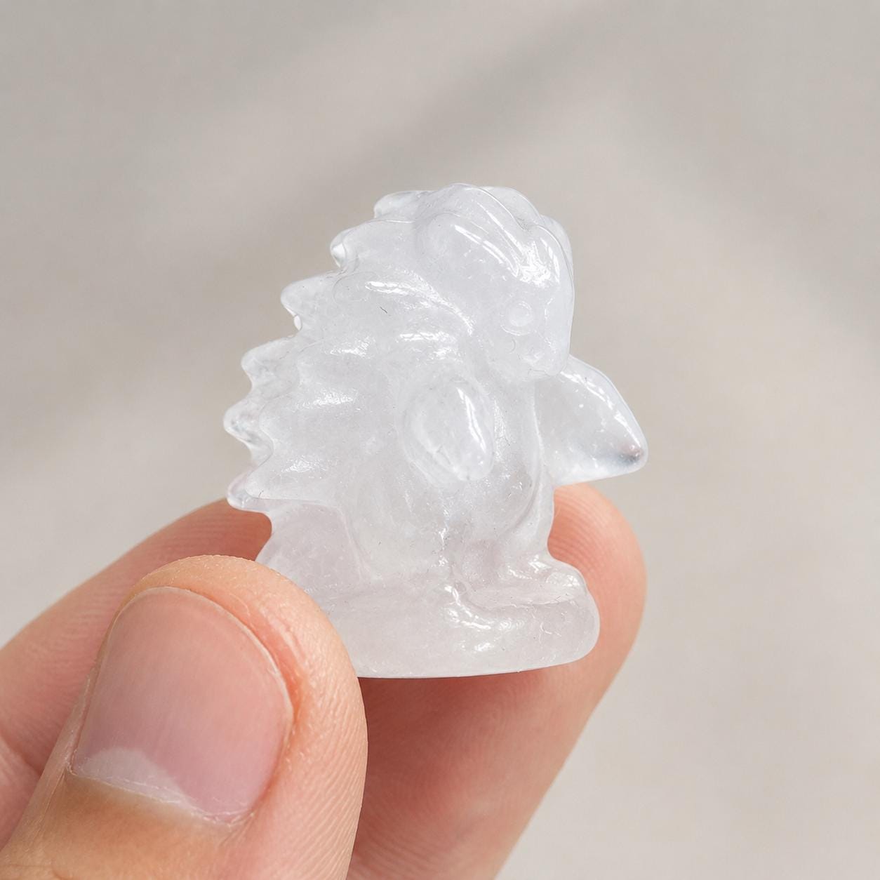 Cute Crystal Hedgehog Carving, Green Aventurine Obsidian Clear Quartz Rose Quartz Cats Eye Yellow Jade Mini Animal Gift