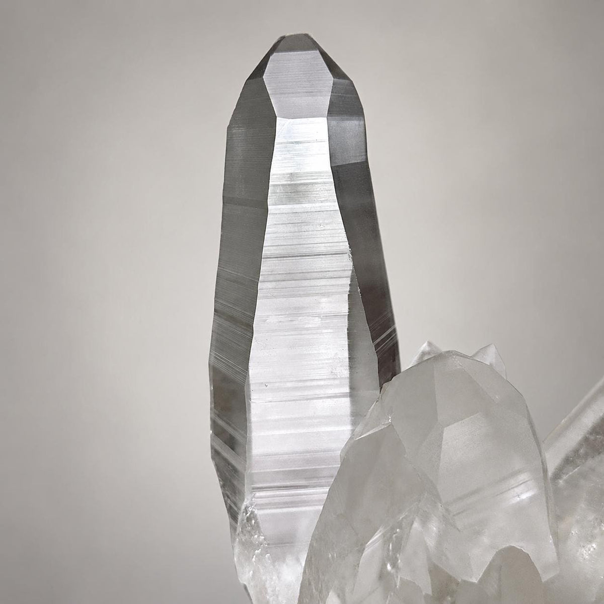 Large Lemurian Quartz Cluster, Clear Crystal Point Display, Natural Brazilian Quartz Specimen, One of a Kind Decor - view 2