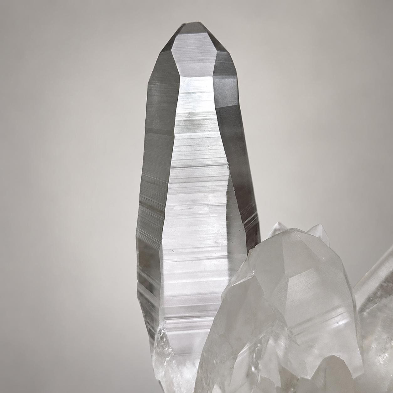Large Lemurian Quartz Cluster, Clear Crystal Point Display, Natural Brazilian Quartz Specimen, One of a Kind Decor - view 2